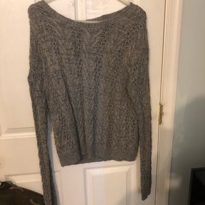 Grey knit women’s sweater